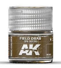 AK Interactive Real Colors - Acrylic Lacquer Paint 10ml bottle - FIELD DRAB