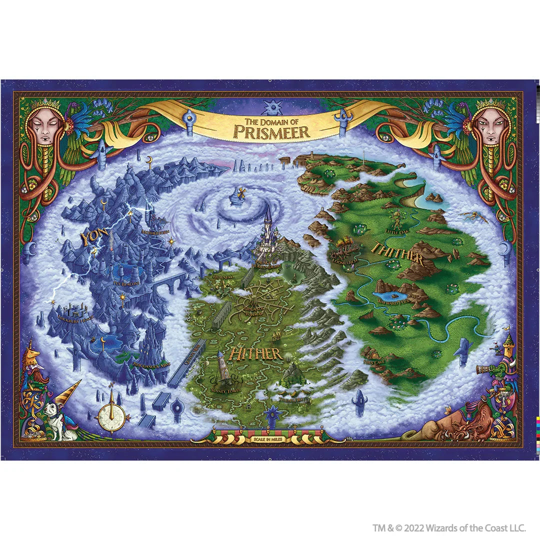 D&D Icons of the Realms The Domain of Prismeer and The Witchlight Carnival Wall Map