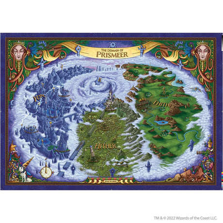 D&D Icons of the Realms The Domain of Prismeer and The Witchlight Carnival Wall Map