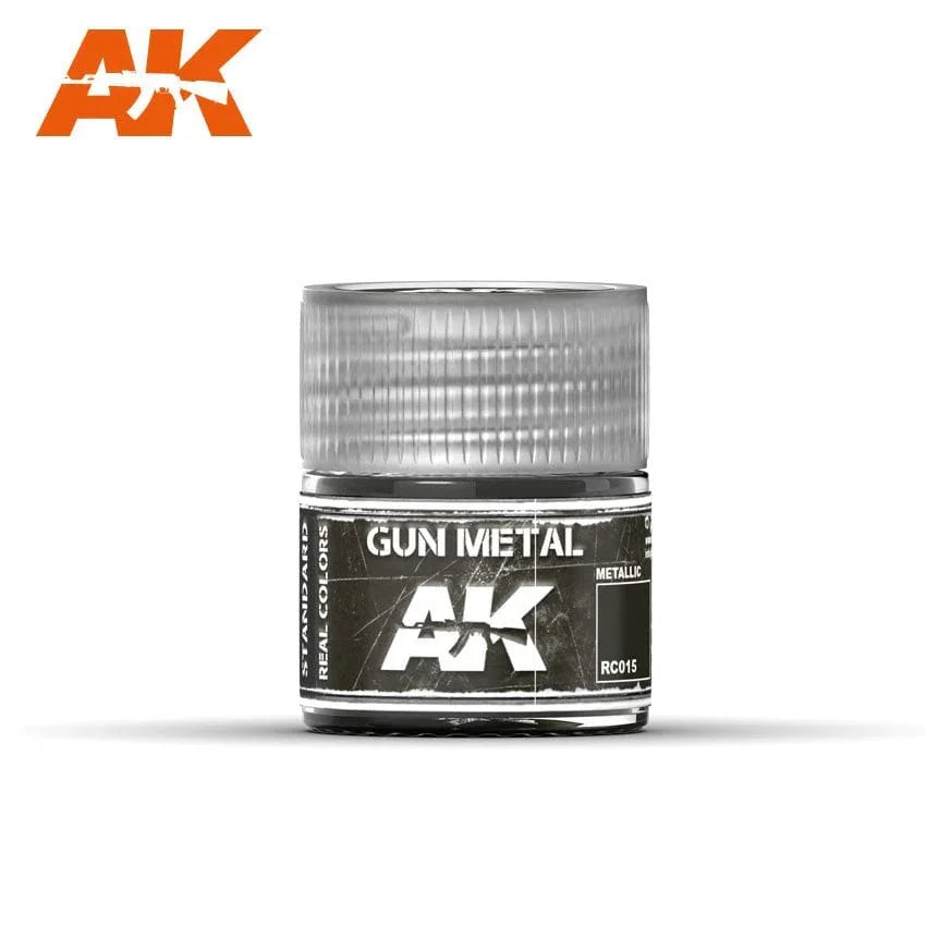 AK Interactive Real Colors - Acrylic Lacquer Paint 10ml bottle - Gun Metal