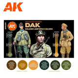 AK Interactive Figure Series: DAK Soldier Uniform Colors Acrylic Paint Set 3rd Generation