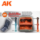 AK Interactive Civil Series: Red And Blue Interior Colors Acrylic Paint Set 3rd Generation