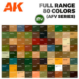 AK Interactive AFV Series: Briefcase 80 Colors Acrylic Paint Set 3rd Generation