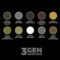 AK Interactive Wargame Starter Set: German Panzergrenadier Division Europe - (10 Colors + Exclusive Figure German Machine Gunner)