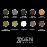 AK Interactive Wargame Starter Set: German Panzergrenadier Division Europe - (10 Colors + Exclusive Figure German Machine Gunner)