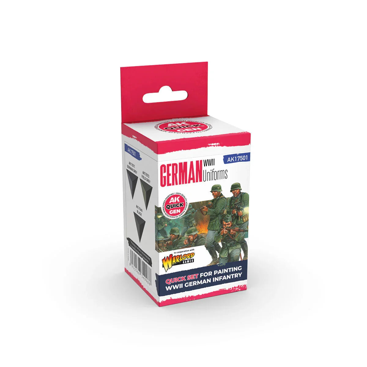 AK Interactive Quick Gen: German Uniforms Acrylic Paint Set (3 Colours)