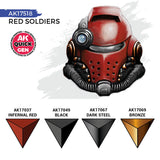 AK Interactive Quick Gen: Red Soldiers Acrylic Paint Set (4 Colours)
