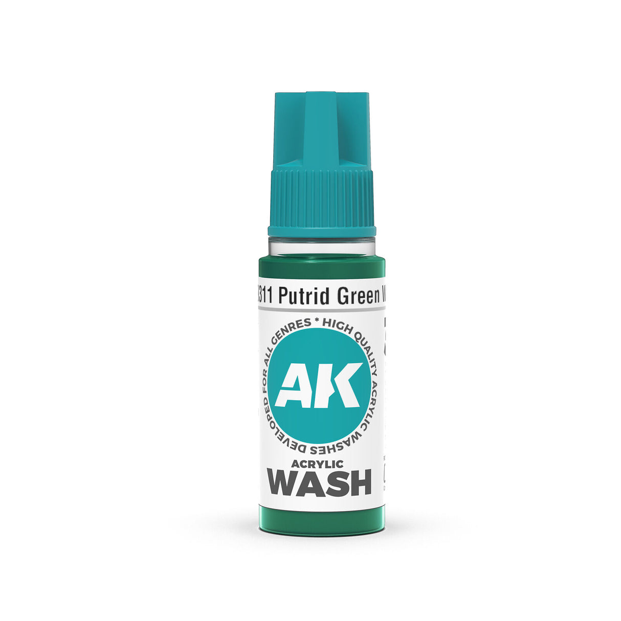 AK Interactive Acrylic Wash: Putrid Green Wash 18ml