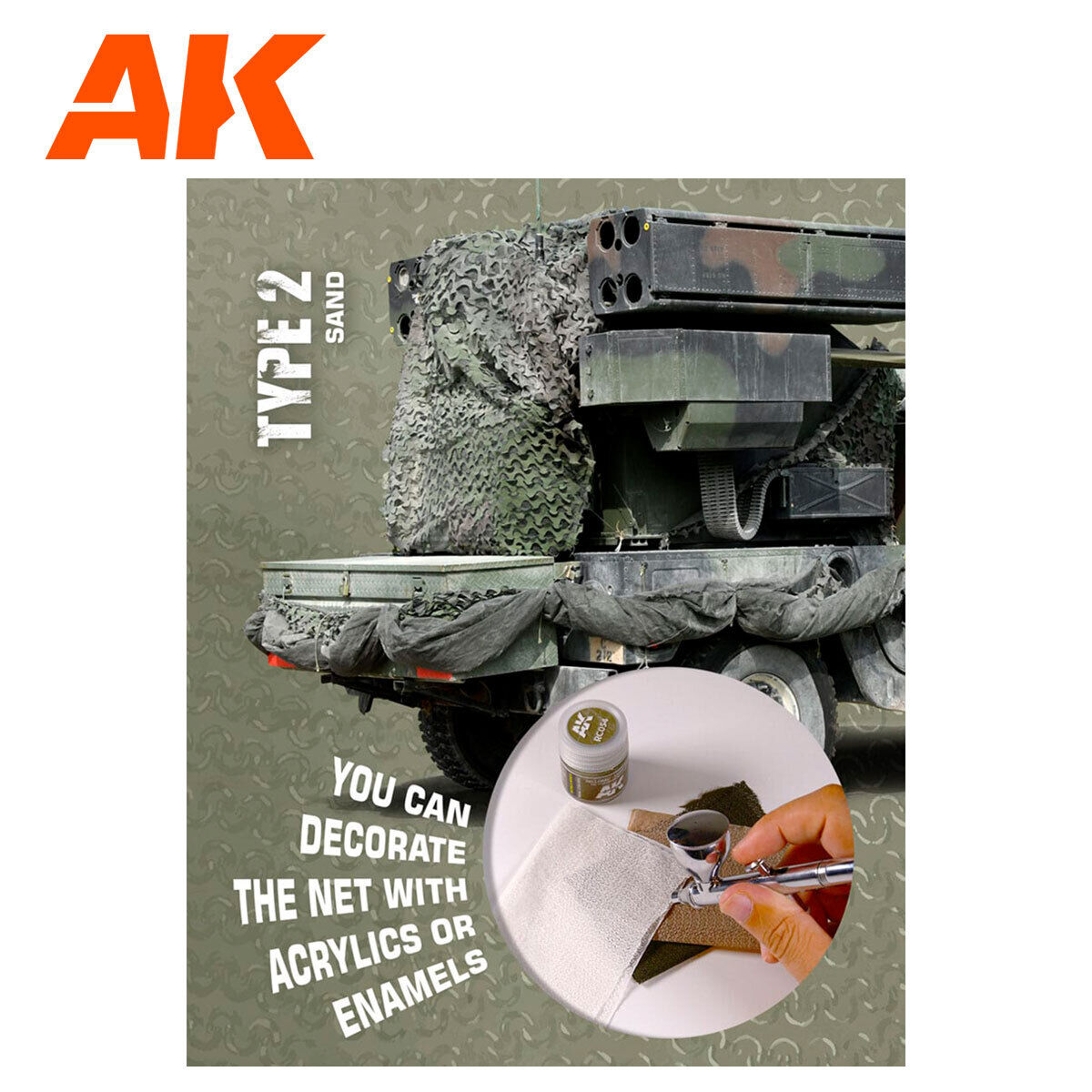 AK Interactive - Regular Camouflage Net Type 2 Brown