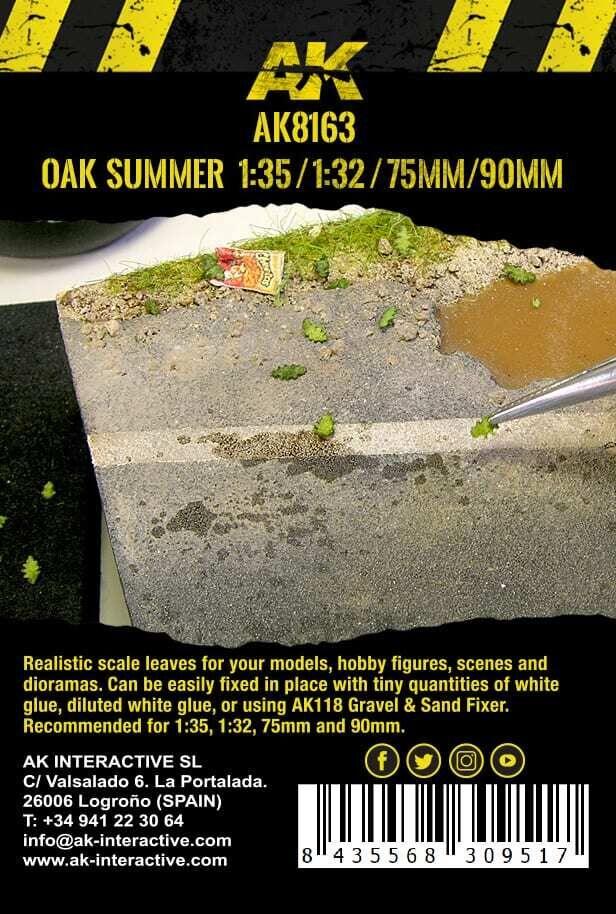 AK Interactive Dioramas: Oak Summer Leaves 1/35 (Bag 7g)