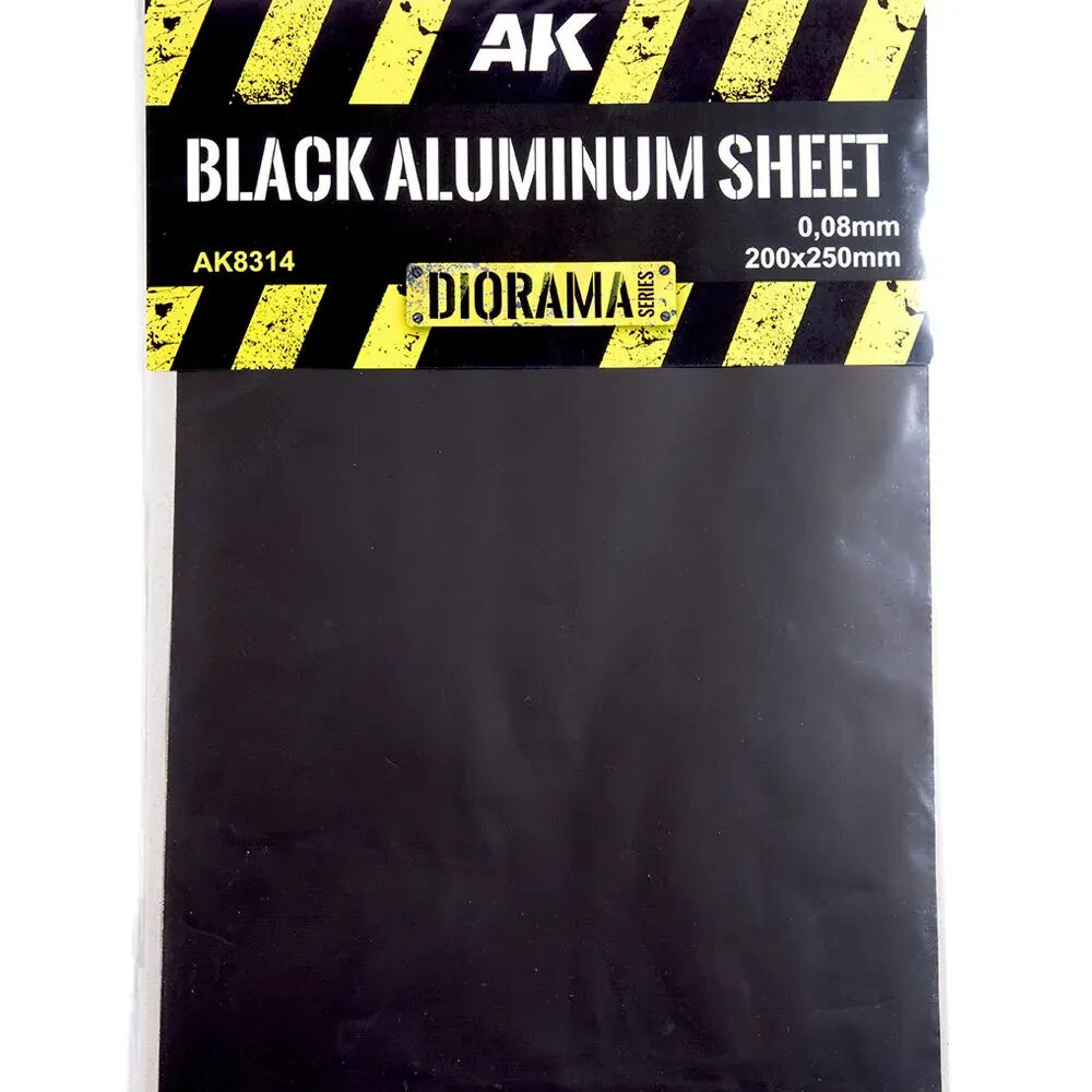 AK Interactive - Black Aluminium Sheet 150µm 200X250mm