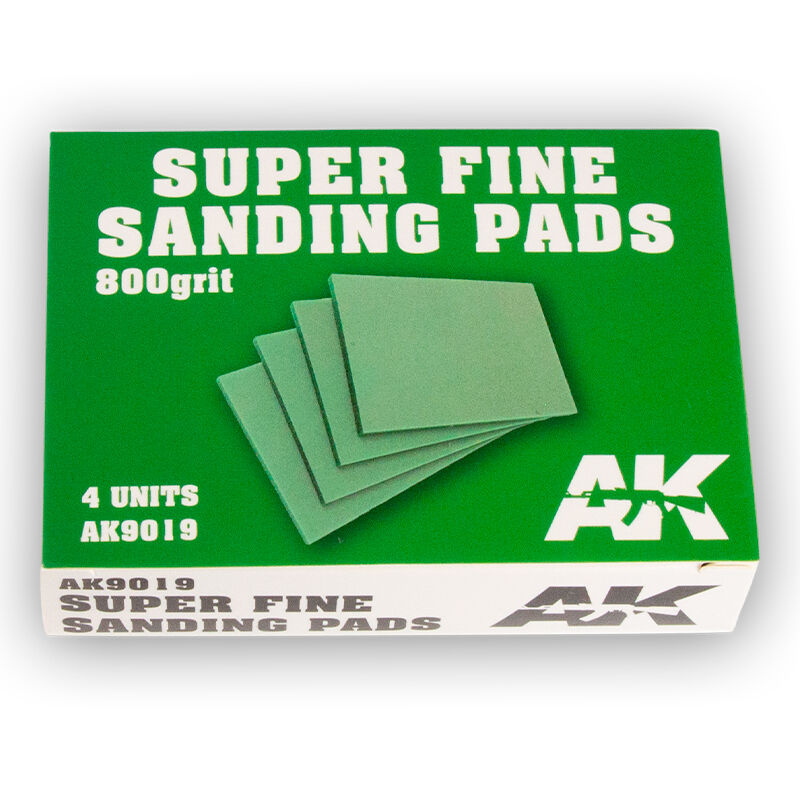 AK Interactive - Super Fine Sanding Pads 800 grit. 4 units