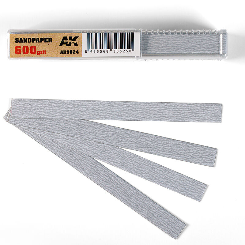AK Interactive - Dry Sandpaper 600 grit x 50 units