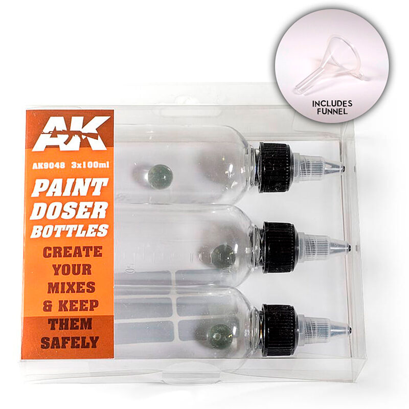 AK Interactive - Paint Doser Bottles 3X100ml