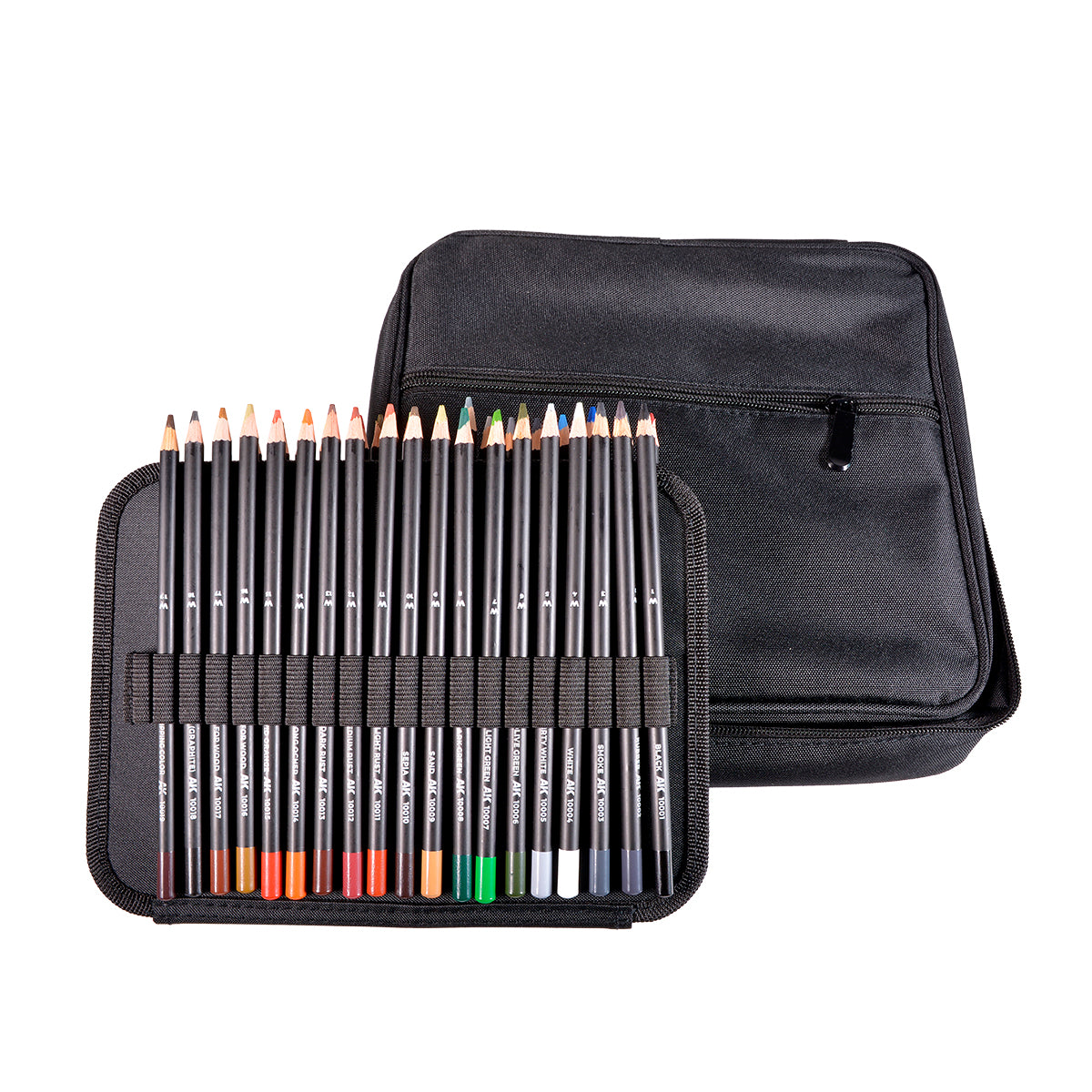 Ak-Interactive: Weathering Pencils: Weathering Pencils - Full Range Cloth Case With Zipper