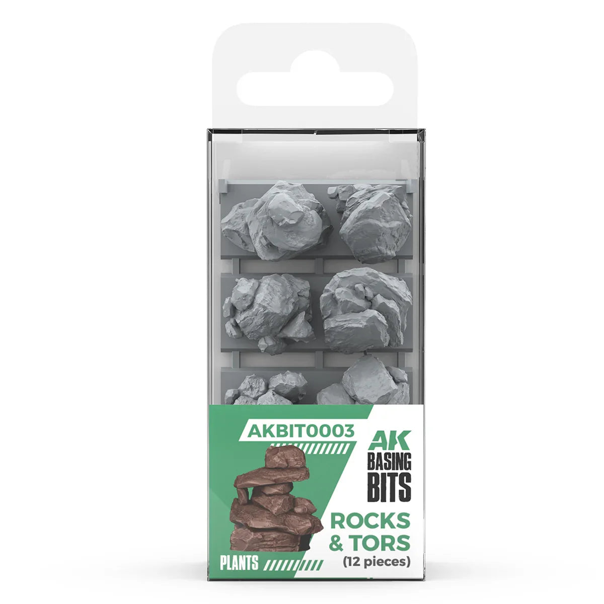 AK Interactive - Basing Bits - Rocks & Tors (12 Pieces)