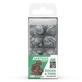 AK Interactive - Basing Bits - Rocks & Tors (12 Pieces)
