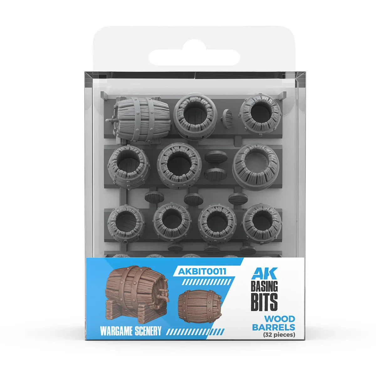 AK Interactive - Basing Bits - Wood Barrels (32 Pieces)