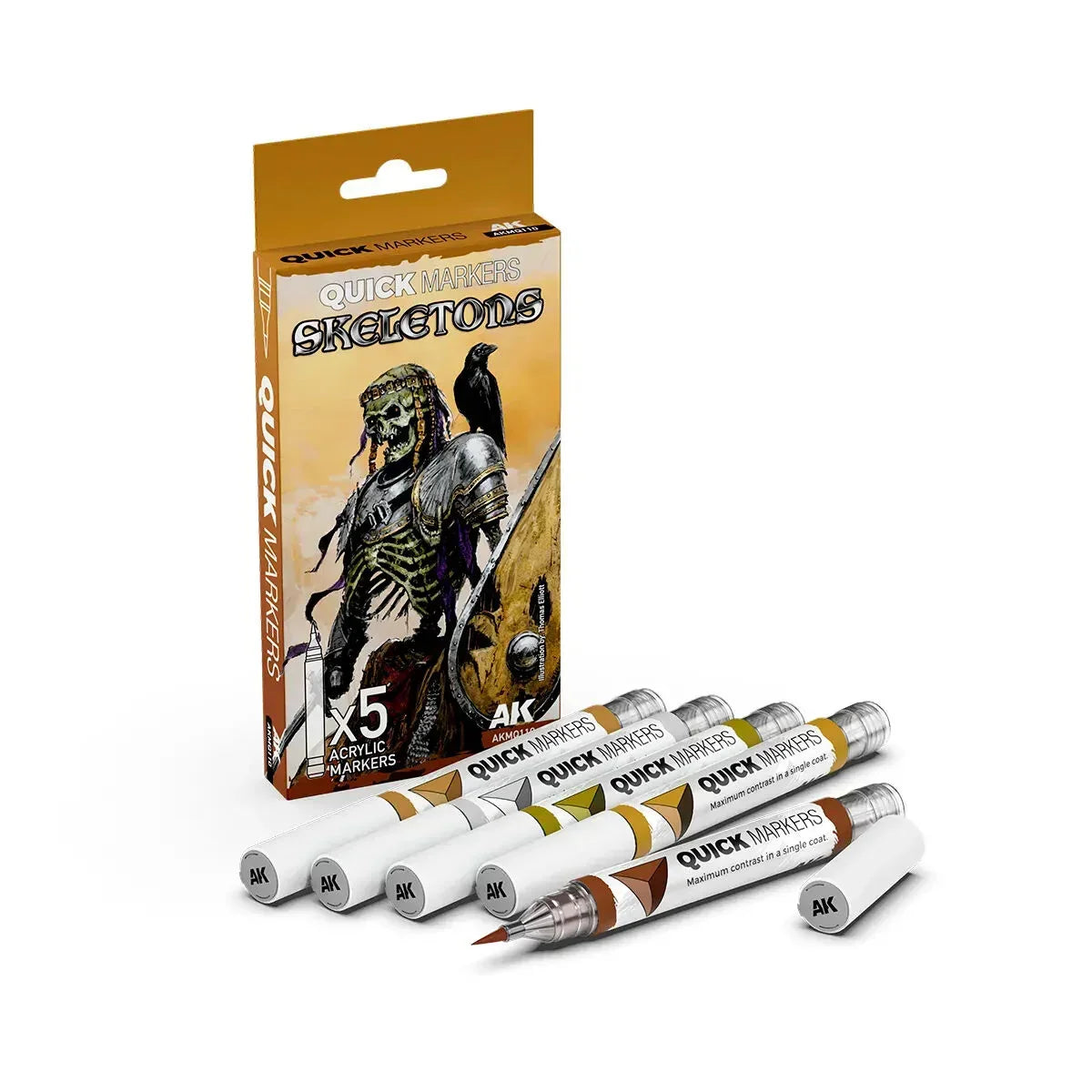 AK Interactive Quick Marker Set: Skeletons - 5 Colour Set