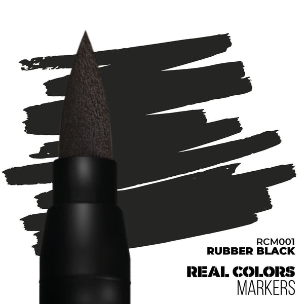 AK Interactive Real Colors Markers: Rubber Black - Acrylic Paint Marker