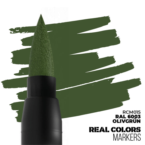AK Interactive Real Colors Markers: RAL 6003 Olivgrun - Acrylic Paint Marker