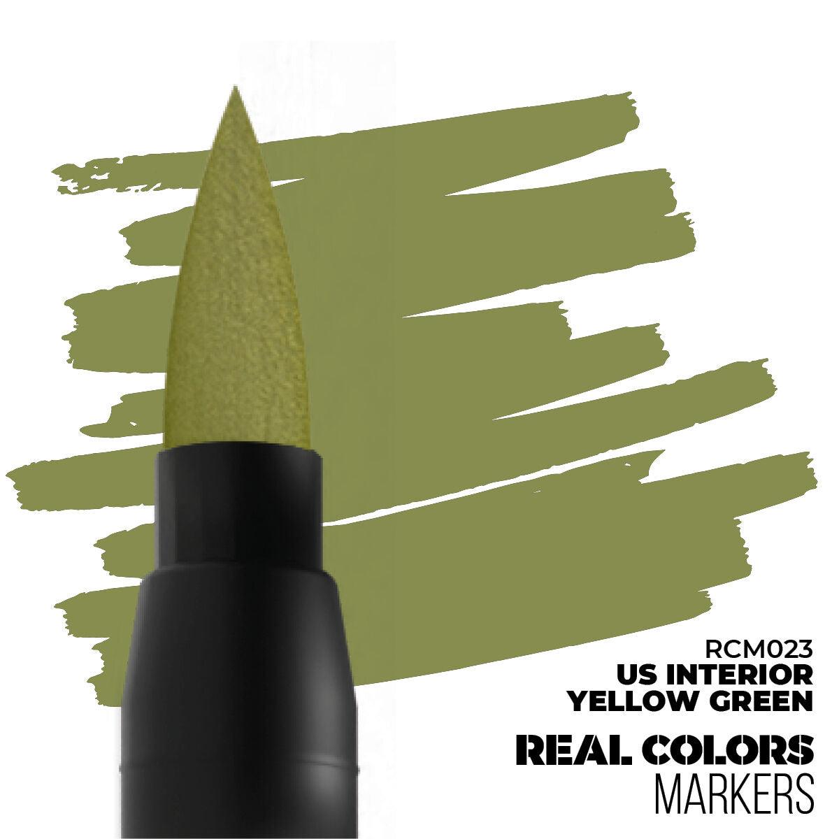AK Interactive Real Colors Markers: US Interior Yellow Green - Acrylic Paint Marker