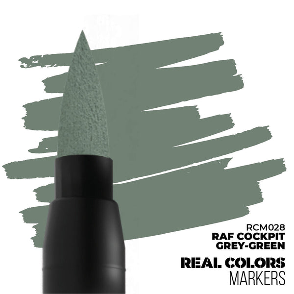 AK Interactive Real Colors Markers: RAF Cockpit Grey-Green - Acrylic Paint Marker