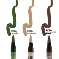 AK Interactive Real Colors Markers: Late German AFV Camo Colors - Set 3 Arcylic Paint Markers