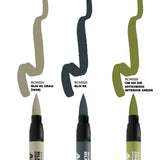AK Interactive Real Colors Markers: WWII Axis Aircraft Cockpit Colors - Set 3 Arcylic Paint Markers