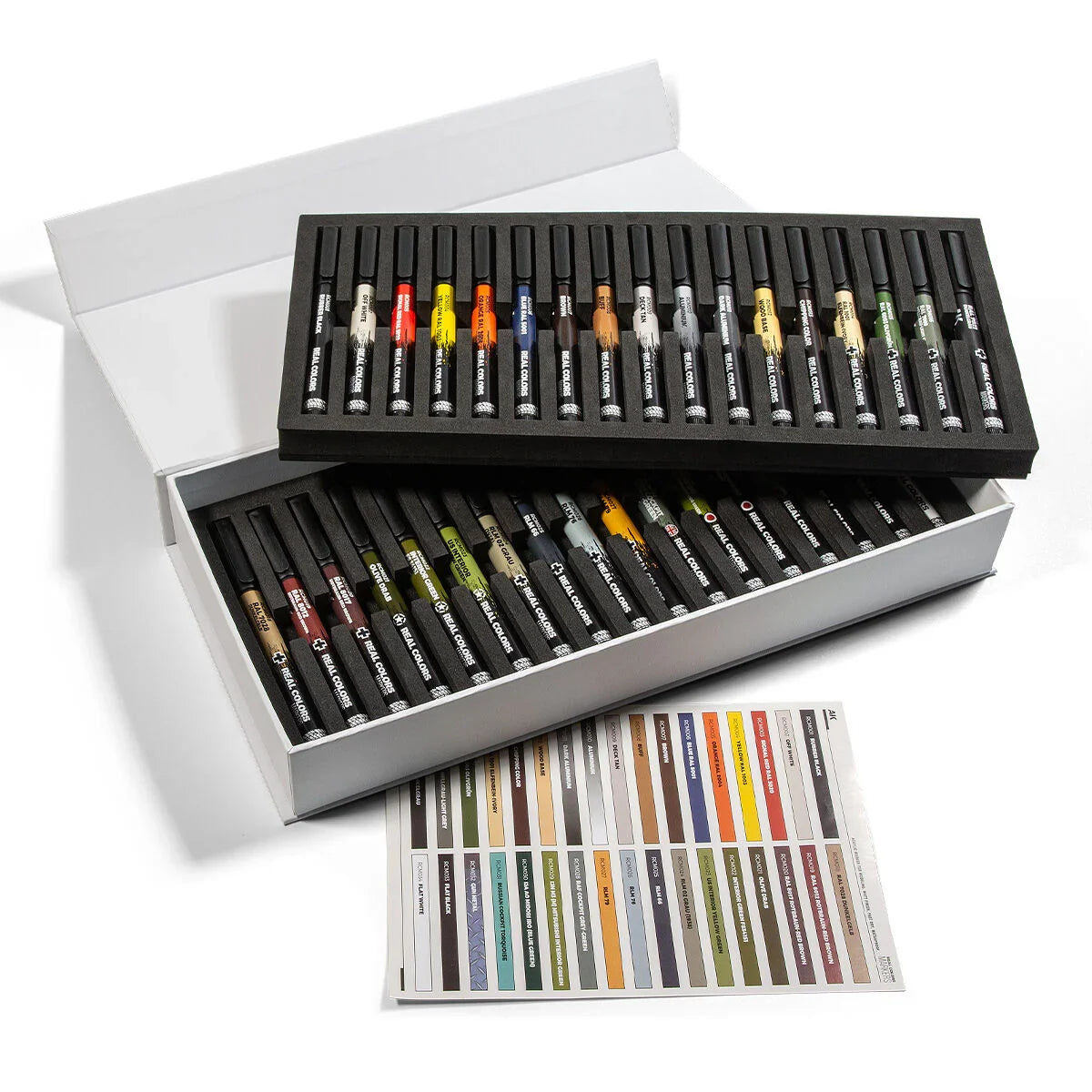AK Interactive Real Colors Markers: Deluxe Case - Set 34 Acrylic Paint Markers