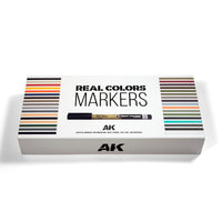 AK Interactive Real Colors Markers: Deluxe Case - Set 34 Acrylic Paint Markers