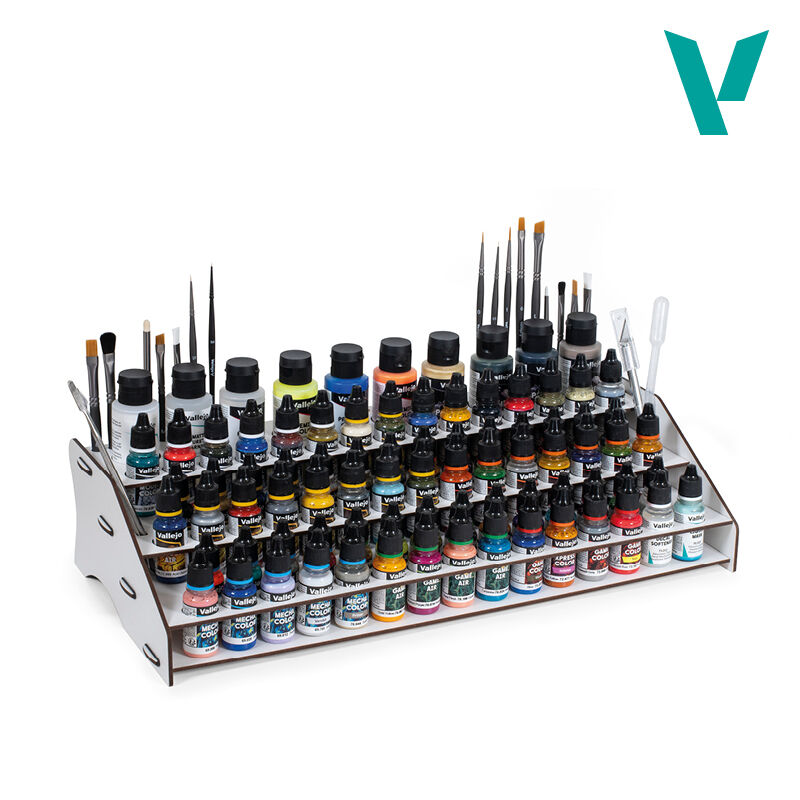 Vallejo Paint Stand Long Front Module for 18/38/60ml & Brushes - Pre-Order