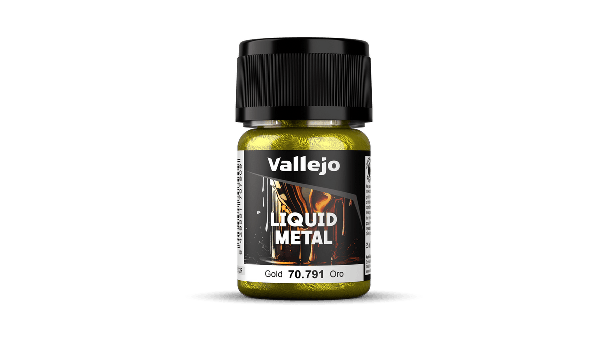 Vallejo 70791 Model Color Metallic Gold (Alcohol Base) 35 ml Acrylic Paint