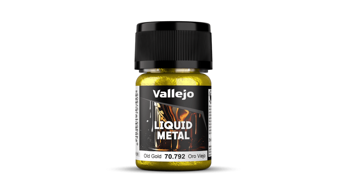 Vallejo 70792 Model Color Metallic Old Gold (Alcohol Base) 35 ml Acrylic Paint