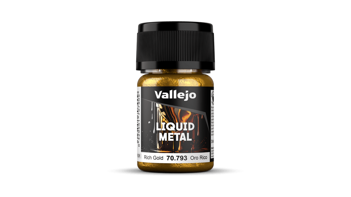 Vallejo 70793 Model Color Metallic Rich Gold (Alcohol Base) 35 ml Acrylic Paint