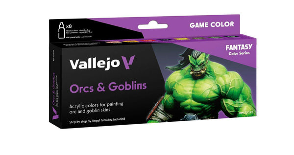 Vallejo Game Colour Orcs & Goblins - 8 Colour Acrylic Paint Set