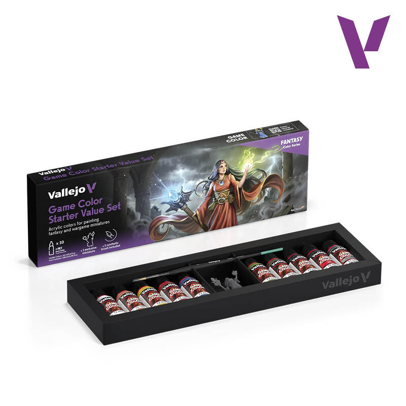 Vallejo Game Colour: Starter Value 10 Colour Acrylic Paint Set - Pre-Order