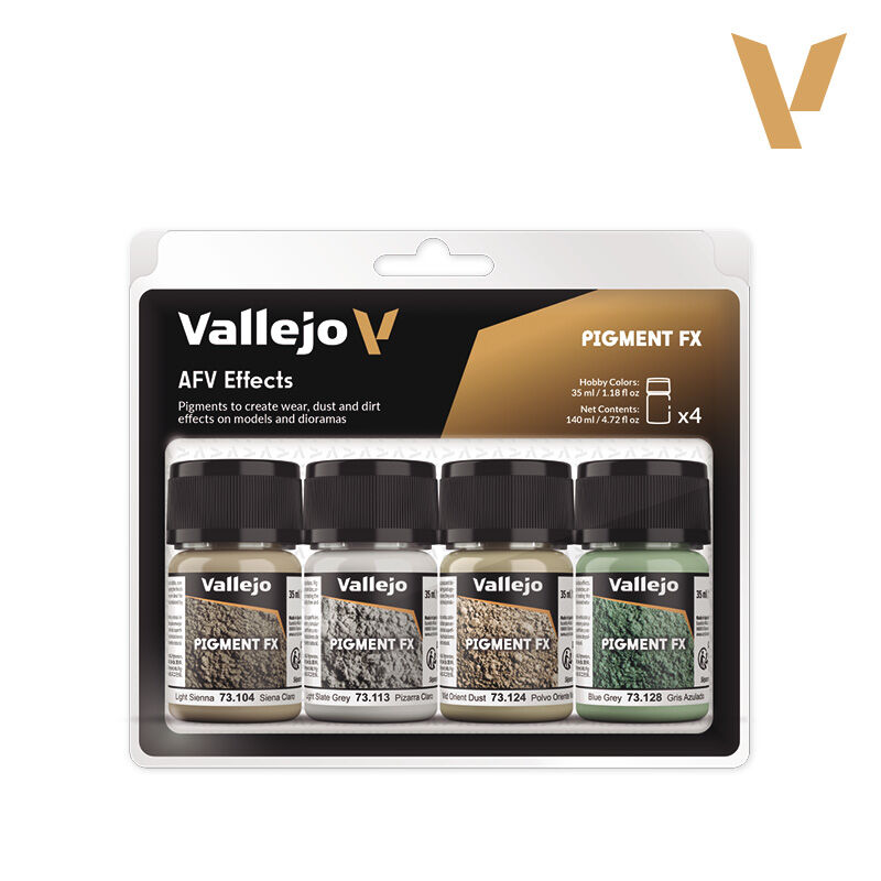 Vallejo Pigment FX: AFV Effects 4 Colour Set - Pre-Order