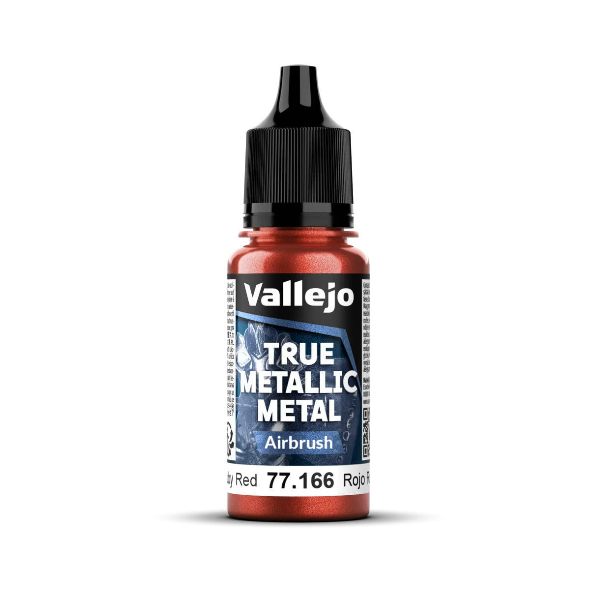 Vallejo True Metallic Metal: Airbrush - Ruby Red 18 ml