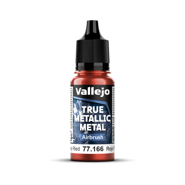 Vallejo True Metallic Metal: Airbrush - Ruby Red 18 ml