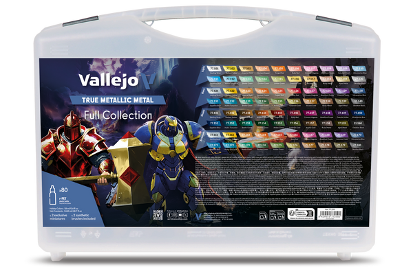 Vallejo True Metallic Metal Case - 80 Colour Paint Set