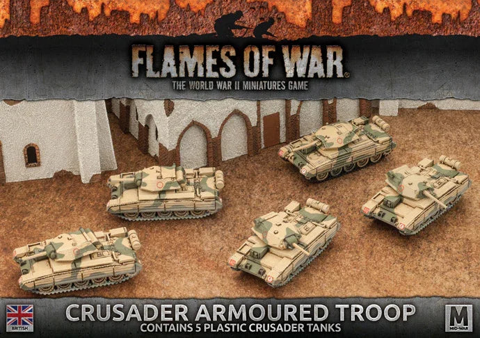 Flames of War: British: Crusader Armoured Troop (Plastic)