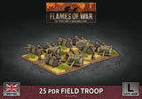 Flames of War: British: 25 pdr Field Troop (x4 Plastic)