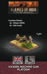 Flames of War: British: Vickers MMG Platoon (x4 Plastic)