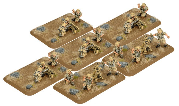 Flames of War: British: 8th Army MMG  & Mortar Section (Made to Order)