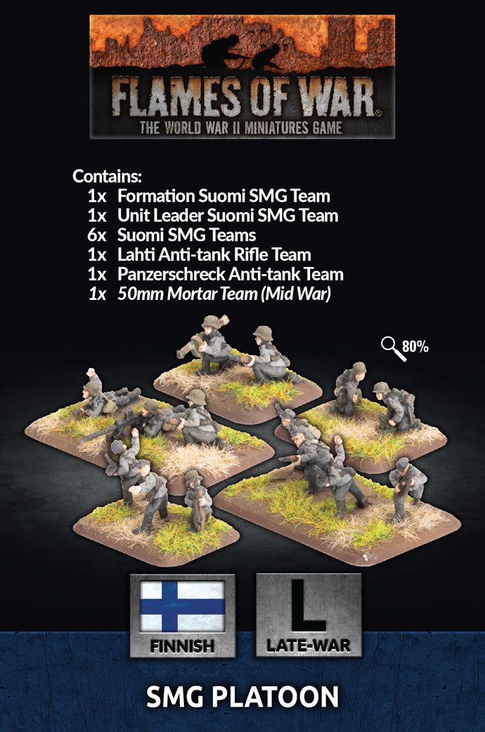 Flames of War: Finnish: SMG Platoon (x46 Figs)