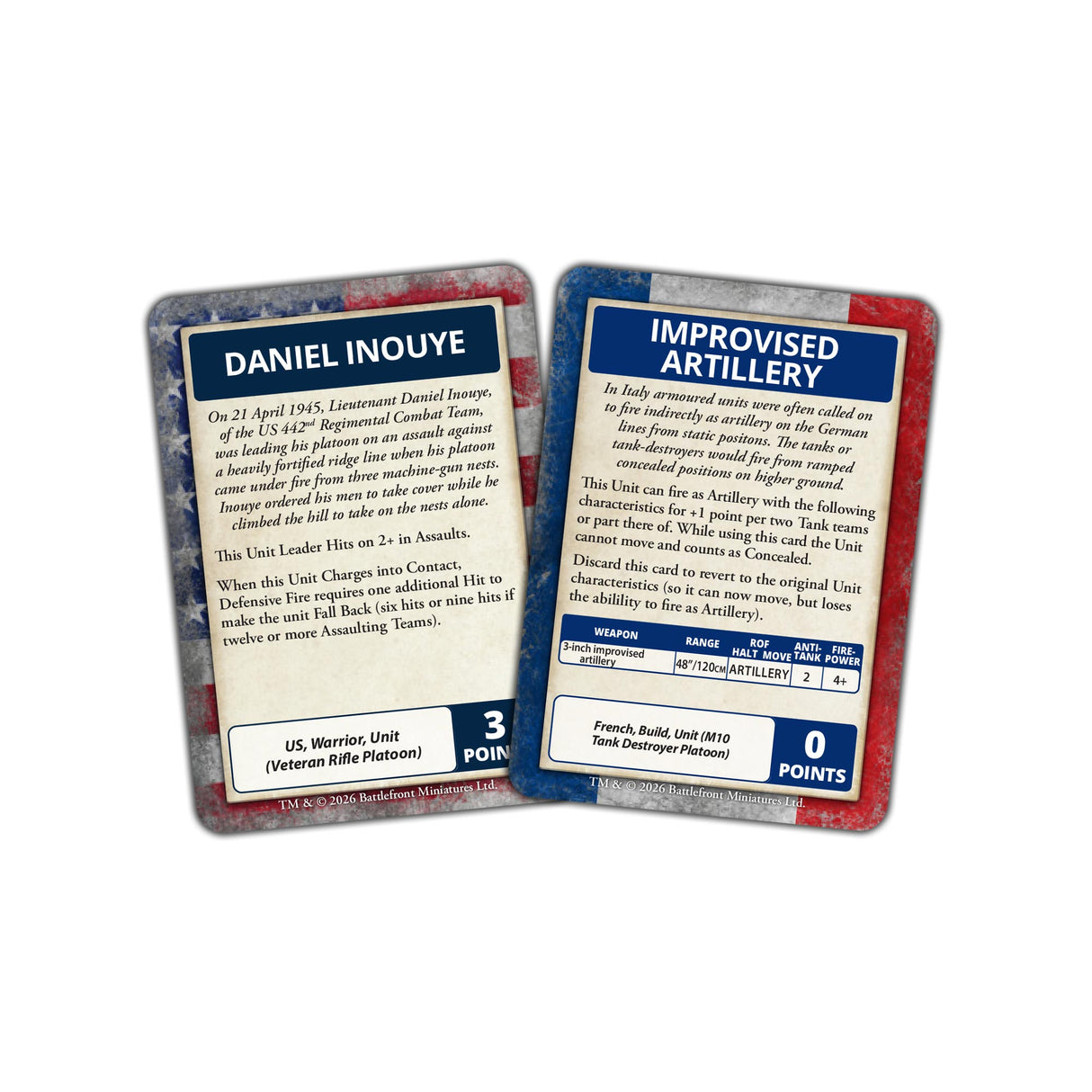 Flames of War: American: Liberation of Italy American & French Command Cards (x60 Cards)