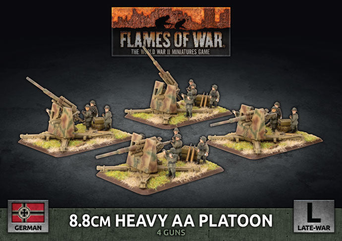 Flames of War: German: 8.8cm Heavy AA Platoon (x4 Plastic)