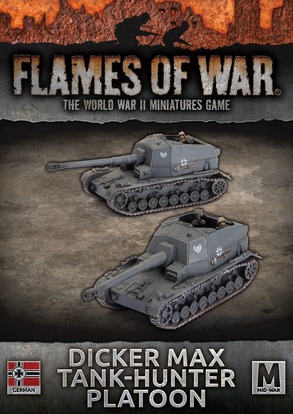 Flames of War: German: Dicker Max Tank-Huner Platoon (x2)