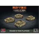 Flames of War: German: Panzer III Tank Platoon (x4 Plastic)